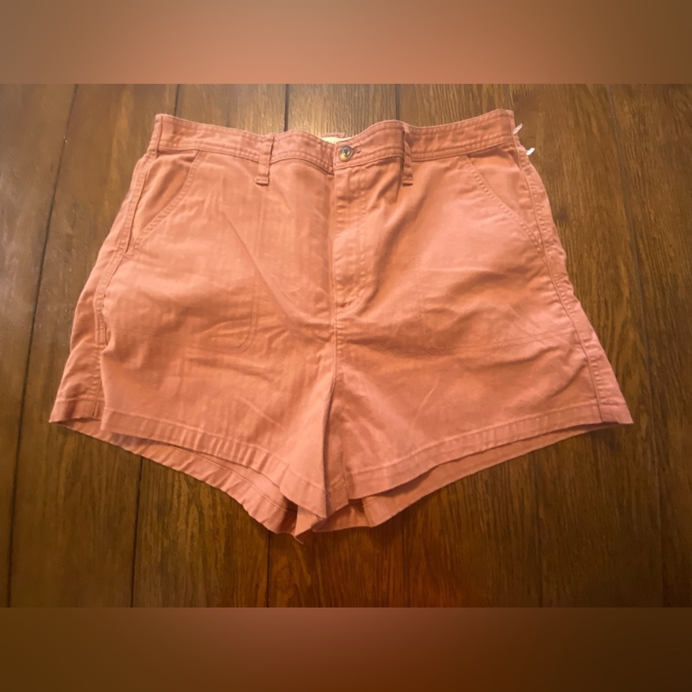 Madewell Pink Camper Pull On Utility Shorts Size XL B24